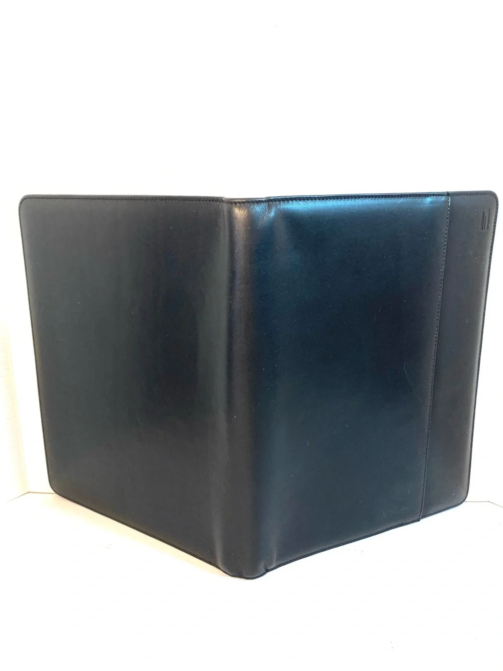 HARTMANN Black Leather Padfolio Tablet Pad Holder